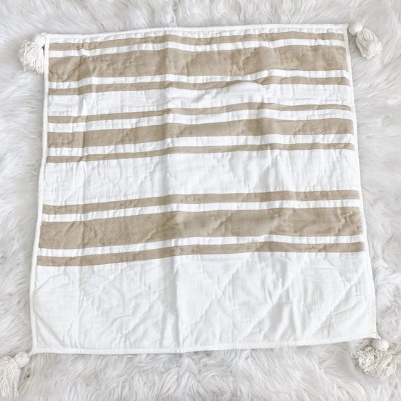 Pottery Barn Accents Pottery Barn Mesa Tassel Flax Pillow Cover